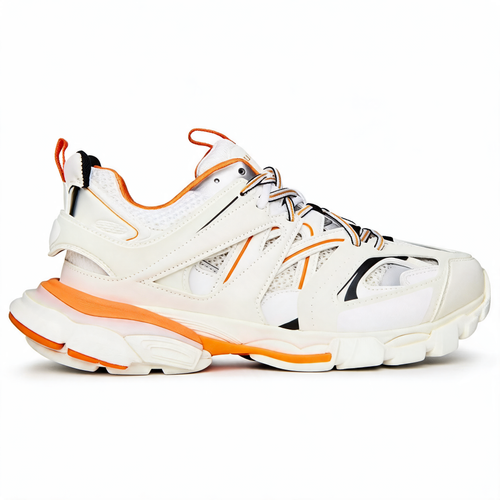 Chunky Runner Sneaker Weiß Orange