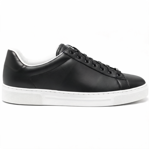 Low-Top Court Sneaker Schwarz & Rot