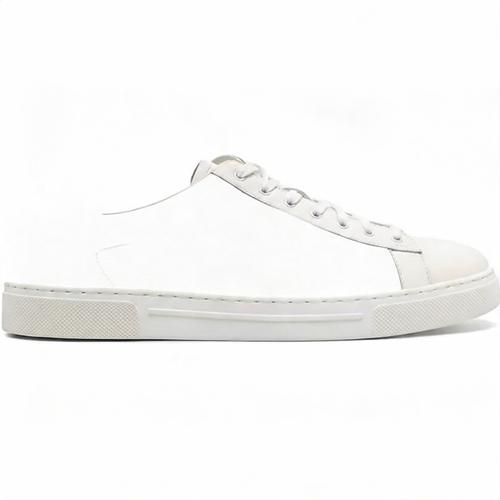 Sneaker aus Leder mit niedrigem Schaft, Weiß