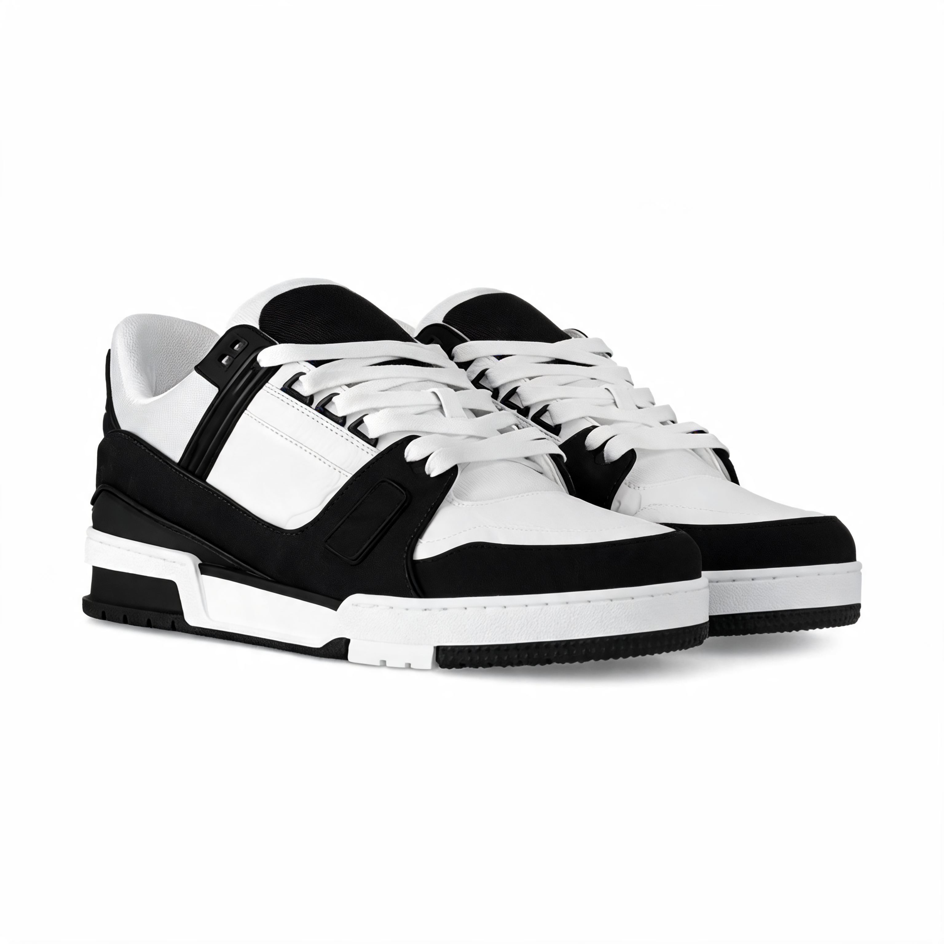 High-Top Trainer Sneaker Black White