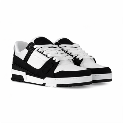 High-Top Trainer Sneaker Black White