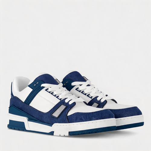 High-Top-Sneaker aus blauem Denim